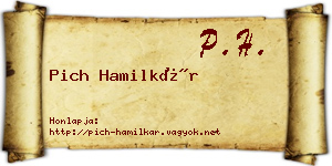 Pich Hamilkár névjegykártya